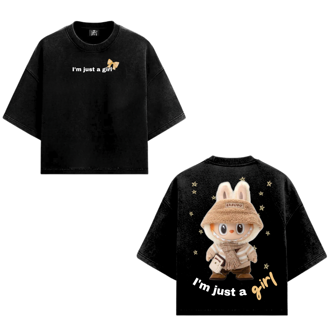 M JUST A GIRL LABUBU TSHIRT
