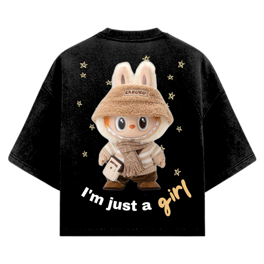 M JUST A GIRL LABUBU TSHIRT