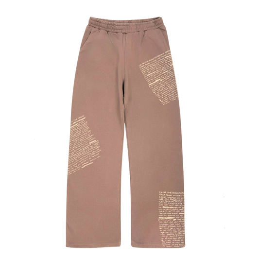 brown scripted baggy