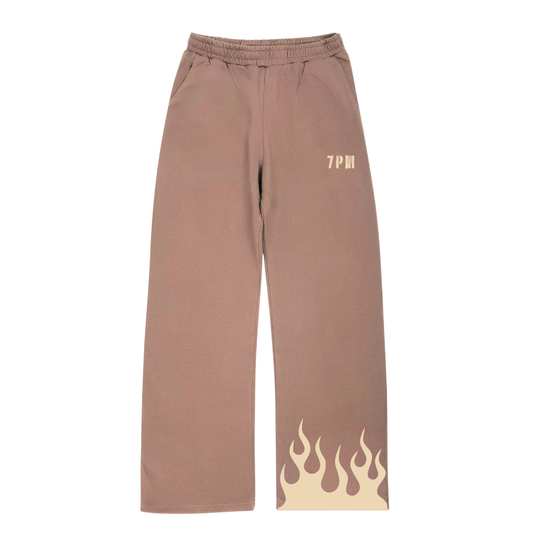 brown fire baggy jogger